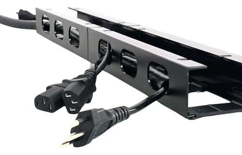 Organizador de Fios e Cabos Baixo Mesa Oculto - 0,5 m Preto